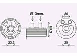 Ava DN3443 Radiatore Olio Motore Oe 213055M301 Compatibile Con Almera, Navara, NP300, Pick-Up, Primera, X-Trail