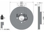 Bendix Braking BDS1016 Disco Freno Oe 60812137 Compatibile Con Mito, Nemo, 500, 500C, Bravo, Doblo, Fiorino, Idea, Linea, Panda, Punto, Qubo, Stilo, Dedra, Musa, Ypsilon, Bipper