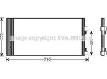 Ava RTA5430D Condensatore, Climatizzatore Oe 921100002R Compatibile Con Laguna