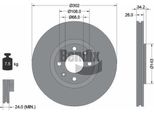 Bendix Braking BDS1082 Disco Freno Oe 1611841780 Compatibile Con C4, DS4, DS5, Corsa F, Mokka, 2008, 208, 308, 5008