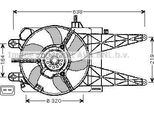 Ava FT7553 Ventola Radiatore Oe 46785738 Compatibile Con Punto