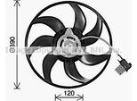 Ava OL7714 Ventola Radiatore Oe 1341334 Compatibile Con Combo, Corsa C, Tigra