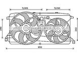 Ava FD7579 Ventola Radiatore Oe 1484636 Compatibile Con Transit