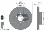 Bendix Braking BDS1545LHC Disco Freno Oe 7L6615301D Compatibile Con Cayenne, Touareg