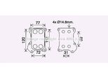 Ava OL3688 MotoröLküHler Oe 55183548 Kompatibel Mit Mito, Doblo, Grande Punto, Idea, Linea, Punto, Strada, Musa, Ypsilon, Astra H, Astra (A04), Corsa D