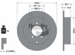Bendix Braking BDS1457 Disco Freno Oe 1611500480 Compatibile Con C-Crosser, C4, Lancer, Outlander, 4007