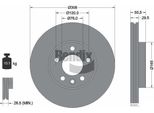 Bendix Braking BDS1445 Disco Freno Oe 7E0615301D Compatibile Con Multivan V, Multivan Vi, Touareg, Transporter V, Caravelle Vi, Transporter Vi