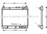 Ava TO2259 Radiatore Motore Oe 1640021070 Compatibile Con Yaris
