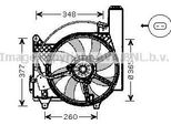 Ava OL7531 Ventola Radiatore Oe 13178206 Compatibile Con Meriva