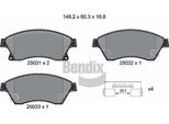 Bendix Braking BPD1239 Set Di Pastiglie Freno, Freno A Disco Oe 13301207 Compatibile Con Aveo, Cruze, Astra J