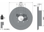 Bendix Braking BDS1780 Disco Freno Oe L20626251 Compatibile Con CX-7