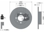 Bendix Braking BDS1338 Disco Freno Oe 6N0615601A Compatibile Con Arosa, Cordoba, Ibiza, Lupo, Polo 6N, Polo 6V