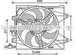 Ava FT7582 Ventola Radiatore Oe 51785397 Compatibile Con 500, 500C, Ka