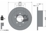 Bendix Braking BDS1907 Disco Freno Oe 584110Q300 Compatibile Con Cerato, Soul
