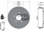 Bendix Braking BDM1172 Tamburo Freno Oe GE4Y26251 Compatibile Con Premacy