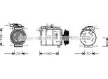 Ava VNK087 Compressore Climatizzatore Oe 7H0820805C Compatibile Con Multivan V, Touareg, Transporter V