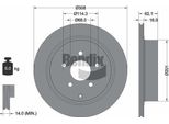 Bendix Braking BDS1764 Disco Freno Oe 432063JA0A Compatibile Con Murano, Pathfinder