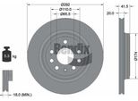 Bendix Braking BDS1391 Disco Freno Oe 257102 Compatibile Con Croma, Signum, Vectra