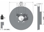 Bendix Braking BDS1556 Disco Freno Oe 4474210312 Compatibile Con Vito, Marco Polo