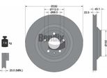 Bendix Braking BDS1655 Disco Freno Oe 4F0615601D Compatibile Con A6 4F
