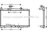 Ava TO2317 Radiatore Motore Oe 1640033070 Compatibile Con Yaris