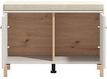 Dmora Mobile Da Ingresso Marciana 80X40X57H Cm Bianco Crema, Un Ripiano 2 Ante