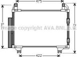 Ava TO5413D Condensatore, Climatizzatore Oe 8846052090 Compatibile Con Urban Cruiser, Verso, Yaris