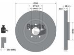 Bendix Braking BDS2052 Disco Freno Oe 8E0615301K Compatibile Con A4 8E, A4 8H