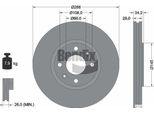 Bendix Braking BDS1286 Disco Freno Oe 1606308780 Compatibile Con C5, Xantia
