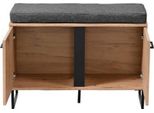 Dmora Mobile Da Ingresso Roascio 85X35X60H Cm Marrone Rovere Nodi, Un Ripiano 2 Ante