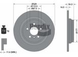 Bendix Braking BDS1689HC Disco Freno Oe 1664230012 Compatibile Con Gle, Classe M