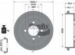 Bendix Braking BDM1053 Tamburo Del Freno Oe 1S0609617 Compatibile Con Arosa, Cordoba, Ibiza, Mii, Citigo, Load Up, Lupo, Polo 6N, Polo 6V, Polo Playa, Up