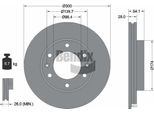 Bendix Braking BDS2025 Disco Freno Oe 517124D000 Compatibile Con Carnival