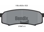 Bendix Braking BPD1294 Set Di Pastiglie Freno, Freno A Disco Oe 4605A389 Compatibile Con Pajero, 4 Runner, Land Cruiser