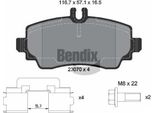 Bendix Braking BPD1385 Set Di Pastiglie Freno, Freno A Disco Oe 1684200020 Compatibile Con Classe A