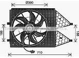 Ava VN7545 Ventola Radiatore Oe 6Q0959455AD Compatibile Con Cordoba, Ibiza, Toledo, Fabia, Rapid, Roomster, Fox, Polo 9N, Polo 6R