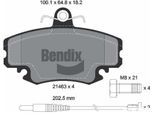 Bendix Braking BPD1005 Set Di Pastiglie Freno, Freno A Disco Oe 6000008126 Compatibile Con Logan, Sandero, Solenza, Supernova, 309, Clio, Express, Megane, Rapid, Thalia, Twingo