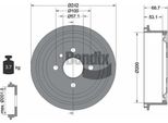Bendix Braking BDM1009 Tamburo Del Freno Oe 95175281 Compatibile Con Nubira, Aranos, Cielo, Espero, Lanos, Lemans, Nexia, Astra F, Astra G, Vectra