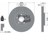 Bendix Braking BDS1152 Disco Freno Oe 40206ET01A Compatibile Con Juke, Qashqai, Koleos