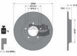 Bendix Braking BDS1566 Disco Freno Oe 584113V500 Compatibile Con Grandeur, I30, Ioniq, Kona, Sonata, Ceed, Niro, Optima, Proceed, Soul, Xceed
