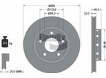 Bendix Braking BDS1968 Disco Freno Oe 4D0615601B Compatibile Con A8 4D