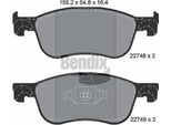 Bendix Braking BPD1631 Set Di Pastiglie Freno, Freno A Disco Oe 2095060 Compatibile Con Fiesta