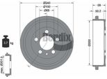 Bendix Braking BDM1055 Tamburo Del Freno Oe 600609617 Compatibile Con A2, Cordoba, Ibiza, Fabia, Fox, Polo 9N, Polo 6R
