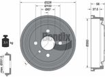 Bendix Braking BDM1007 Tamburo Del Freno Oe 90086194 Compatibile Con Astra F