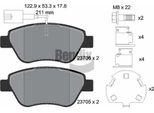 Bendix Braking BPD1012 Set Di Pastiglie Freno, Freno A Disco Oe 1609253280 Compatibile Con Mito, E-Mehari, Nemo, 500, 500C, Fiorino, Grande Punto, Linea, Punto, Qubo, Bipper