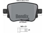 Bendix Braking BPD1325 Set Di Pastiglie Freno, Freno A Disco Oe 2K5698451A Compatibile Con A1 8X, Leon, Octavia, Beetle, Caddy, Sharan