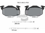 Bendix Braking BPD1538 Set Di Pastiglie Freno, Freno A Disco Oe 425102 Compatibile Con Zx, 306