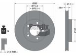 Bendix Braking BDS1800 Disco Freno Oe 45251S2HN00 Compatibile Con CR-V, HR-V, Integra, Legend, Prelude, Shuttle