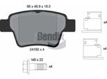 Bendix Braking BPD1289 Set Di Pastiglie Freno, Freno A Disco Oe 1607961680 Compatibile Con C4, C4, 307