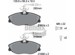 Bendix Braking BPD1235 Set Di Pastiglie Freno, Freno A Disco Oe 1617254180 Compatibile Con Xsara, Zx, 406, 607